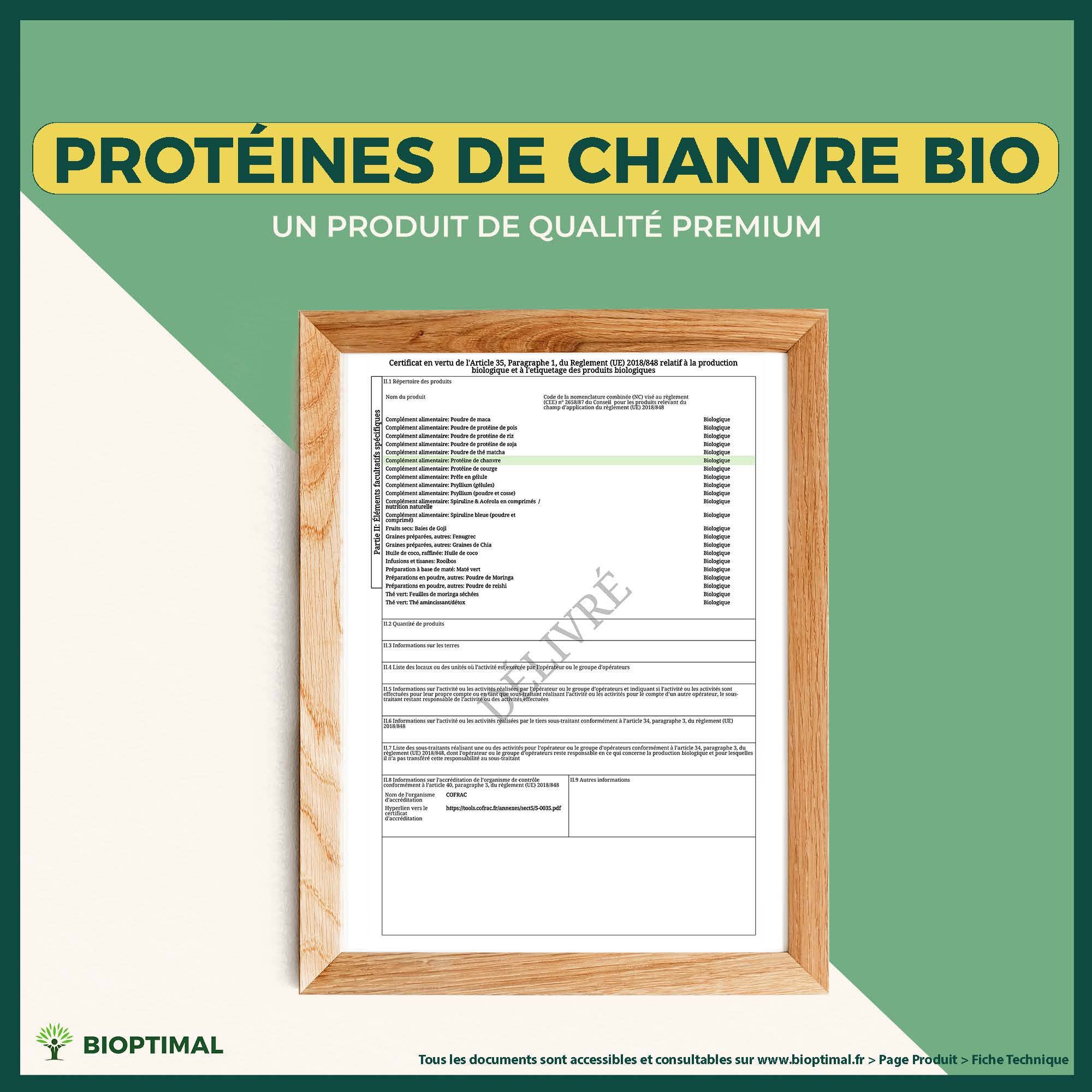 Bioptimal - Wholesale Protein/Superfood Powder - Organic Hemp Protein Powder - Bioptimal11