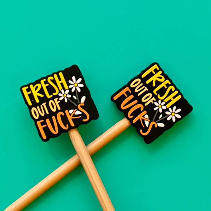 Comma Craft Co - Wholesale Knitting/Crochet Supplies - Knitting Needle Point Protectors - Swearing Fresh out of Fuc0
