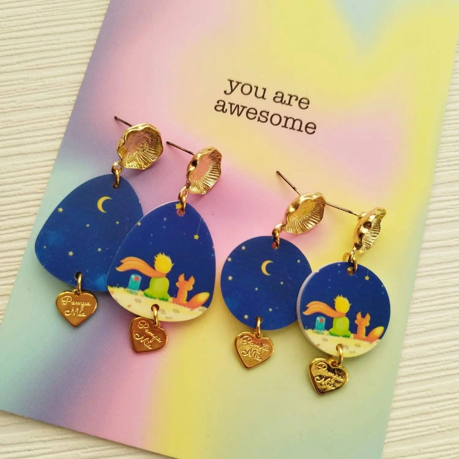 Pampa Mia - Wholesale Dangle Earrings - Principezinho Earrings, Raposa and Pink0