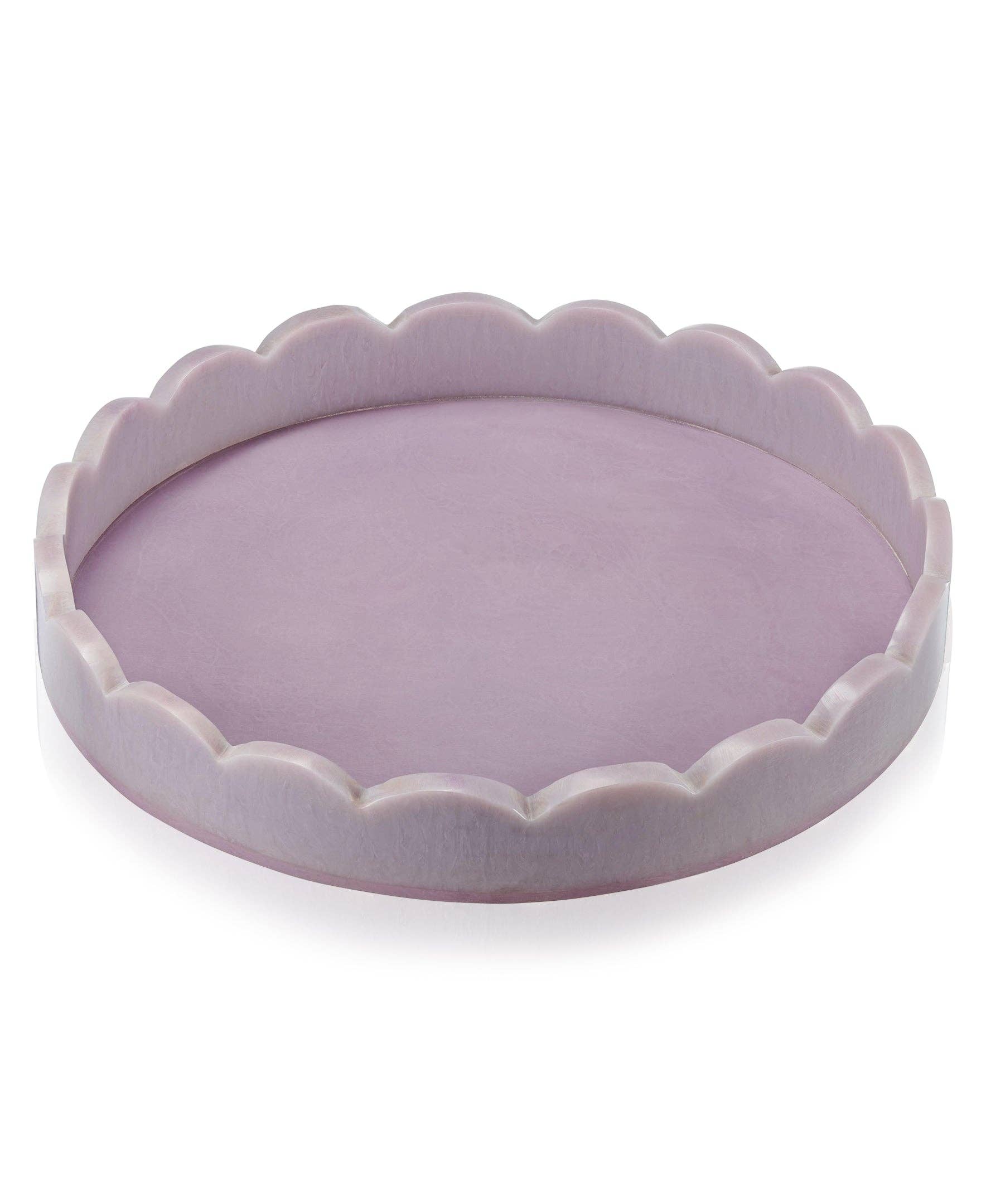Lainy Home - Wholesale Decorative Plate/Dish/Bowl - Scalloped Resin Tray0