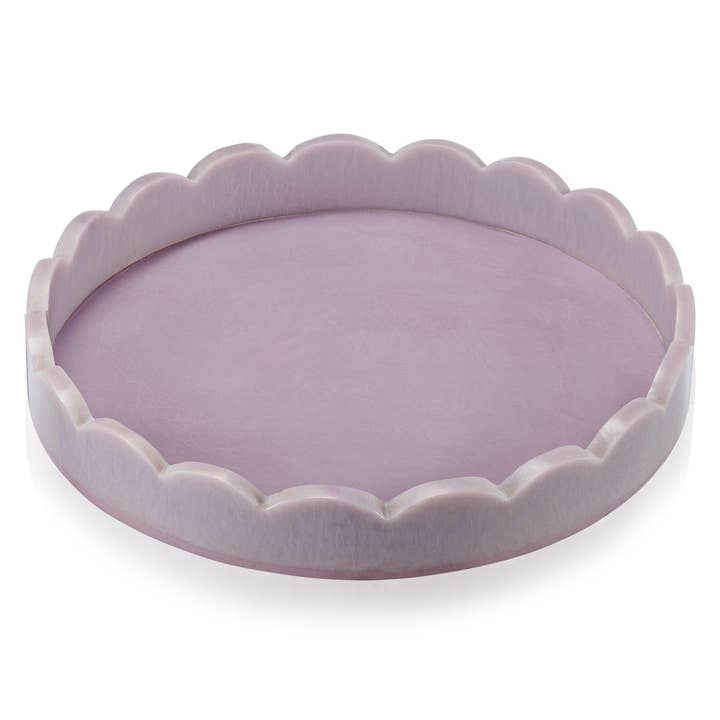 Lainy Home - Wholesale Decorative Plate/Dish/Bowl - Scalloped Resin Tray
