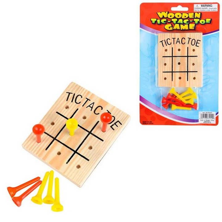Bulk Wooden Tic Tac Toe Game - Classic Fun for Kids for wholesale by Holiday Farm