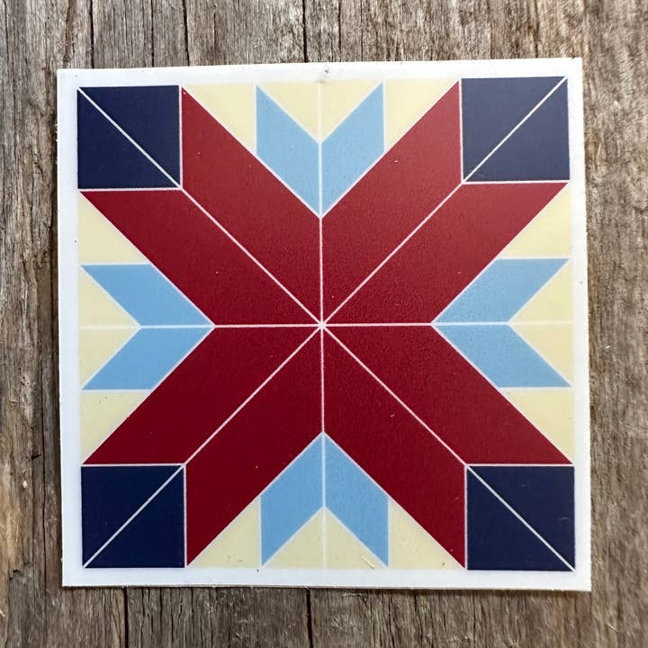 Barn Quilt Mønster Vinyl klistermærke for engroshandel hos Sweet Love Adornments