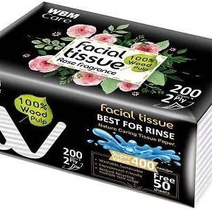 WBM LLC - Wholesale Tissue Paper - WBM Care Facial Tissue Rose Fragrance