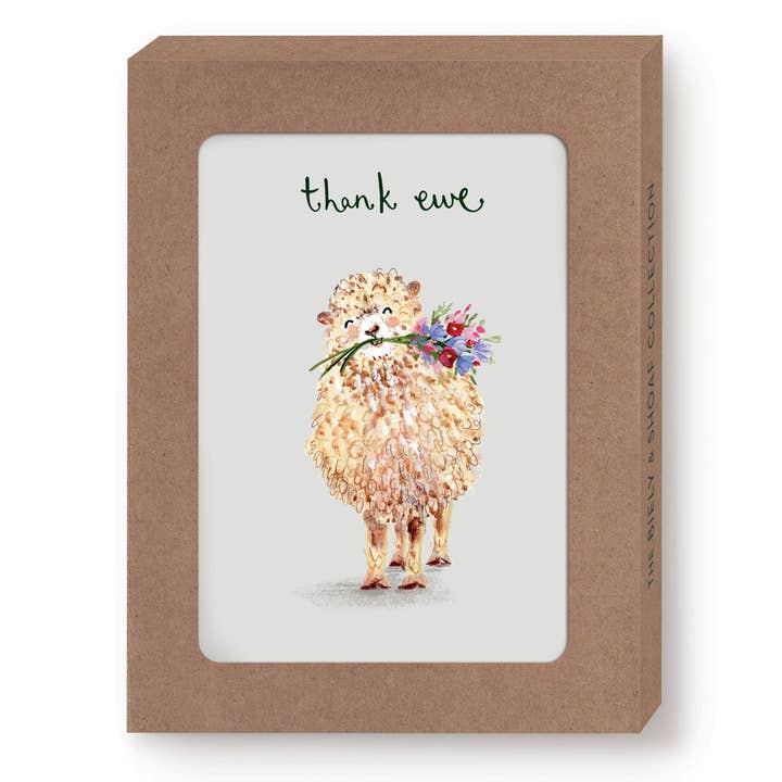 Thank Ewe Boxed Notes - Set Of 10 for wholesale by Biely & Shoaf