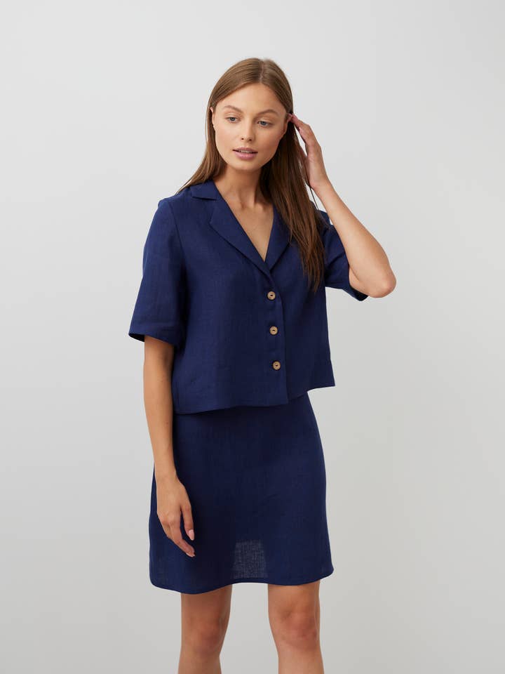 Ray beskåret hørskjorte for engroshandel hos Love and Confuse