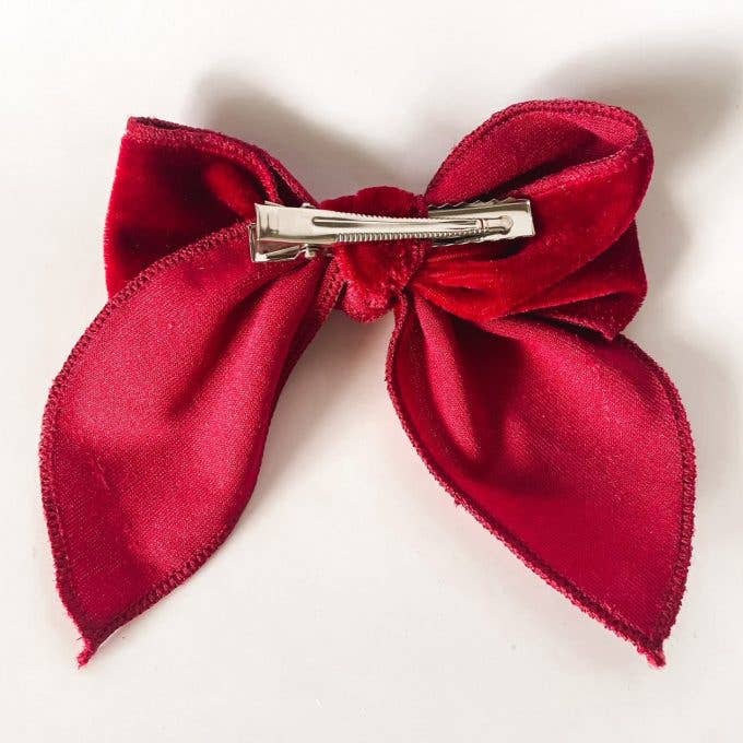Cub & Kid - Wholesale Hair bow – Kids - Luxe Velvet Christmas Bow1