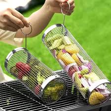 FlipFork - Wholesale Outdoor Grill Tools - Rolling Grilling Basket (2-Pack)1