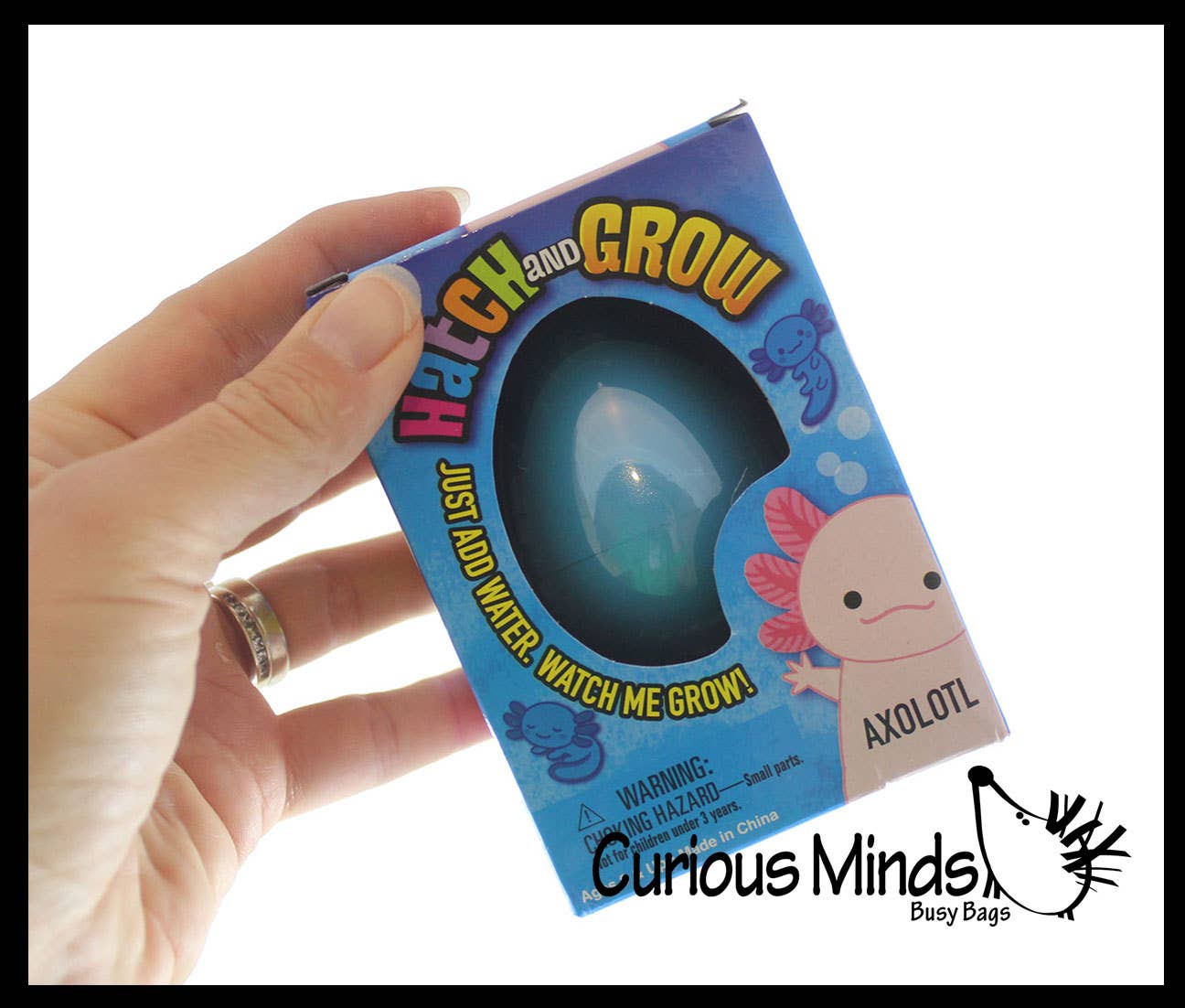 Curious Minds Toys – wholesale Toy set – Kids – 1 Hatch and Grow an Axolotl Egg in Water - Add Water and it6