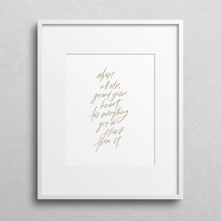 BEWAAK VOORAL JE HART - PRINT voor wholesale door Krysteliart
