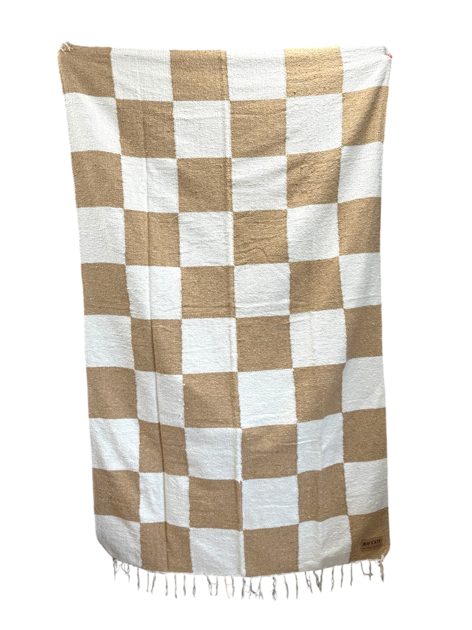 Natural Checkered Baja Blanket for wholesale on Faire1