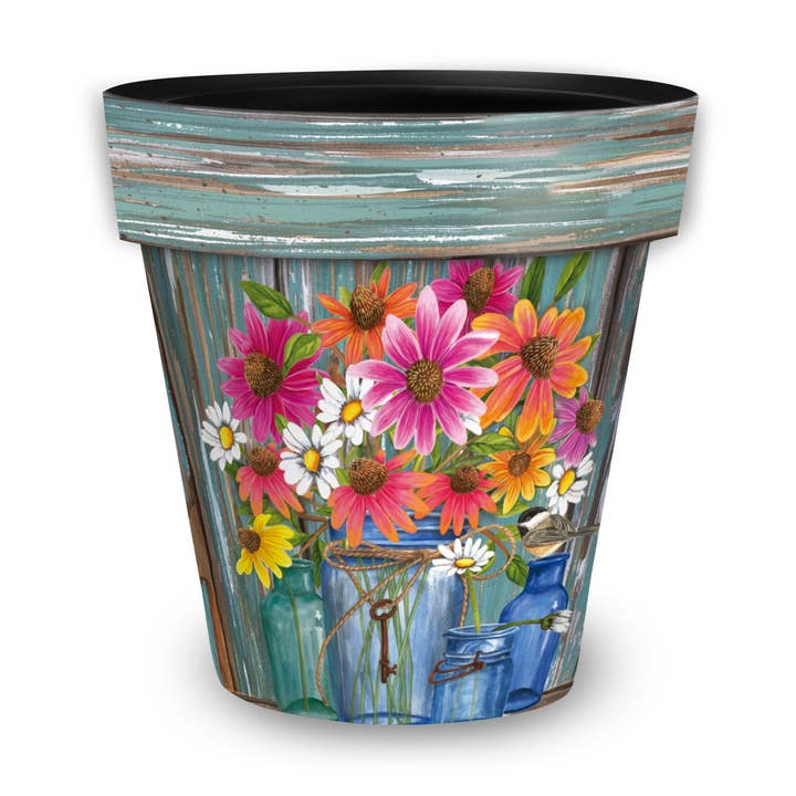 Farm Fresh Flowers Small Planter for wholesale by Briarwood Lane