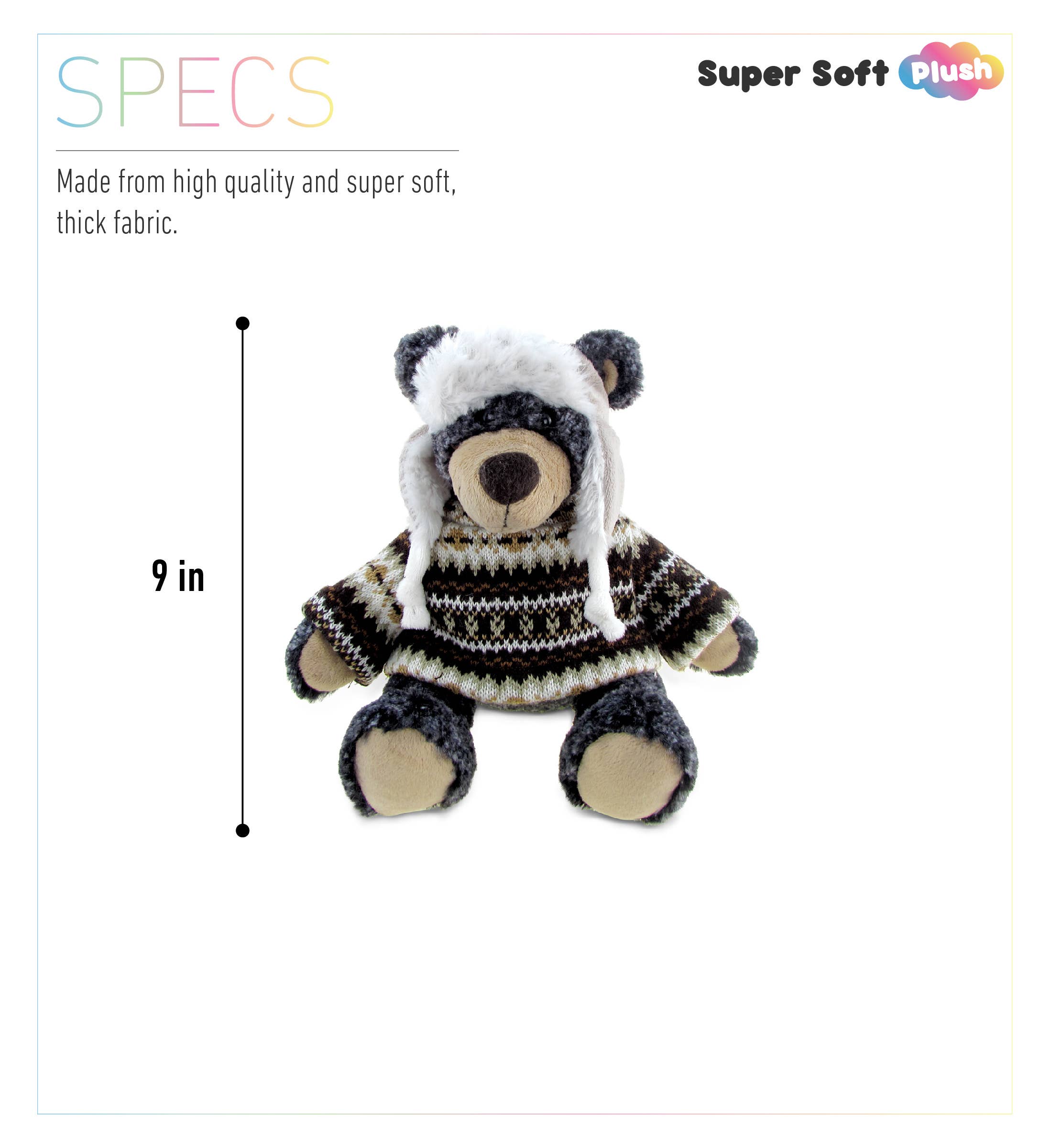 Cota Global – wholesale Fyllda/plyschleksaker - Barn och baby – Supermjuk plysch med kläder - Svart björn2