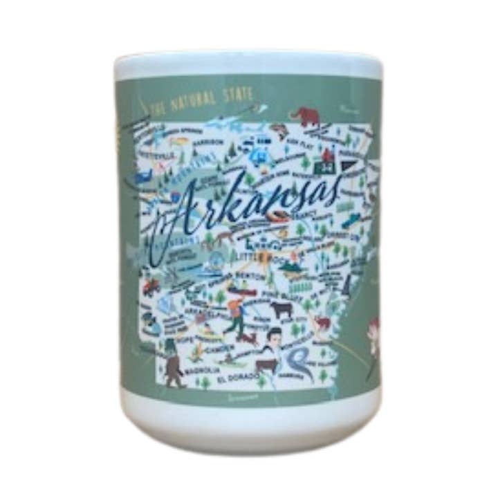 Arkansas 15 oz. Mug en céramique pour la vente par Galleyware