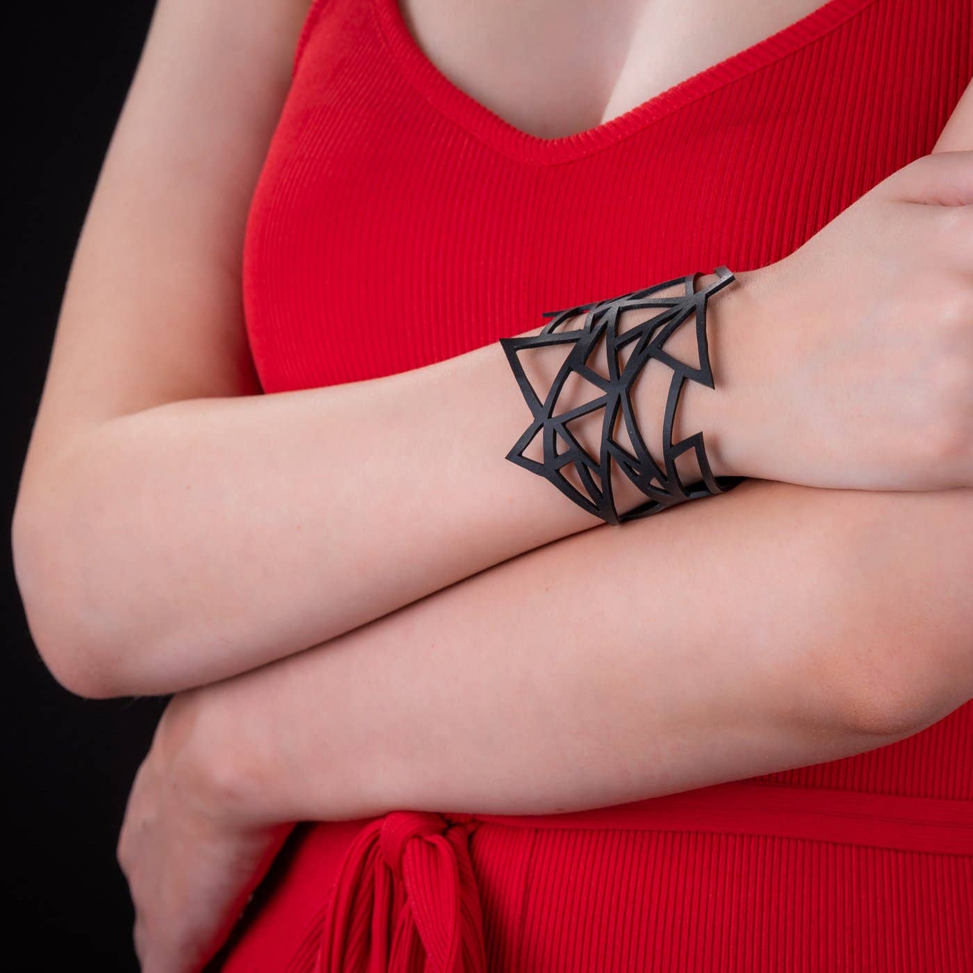 paguroupcycle – wholesale Bangle bracelet – Cubism Inner Tube Bracelet1