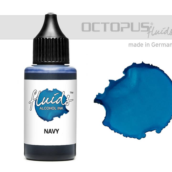 Octopus Concept GmbH – wholesale Hantverkstillbehör – Vätskor Alkohol bläck NAVY, alkohol bläck för flytande konst