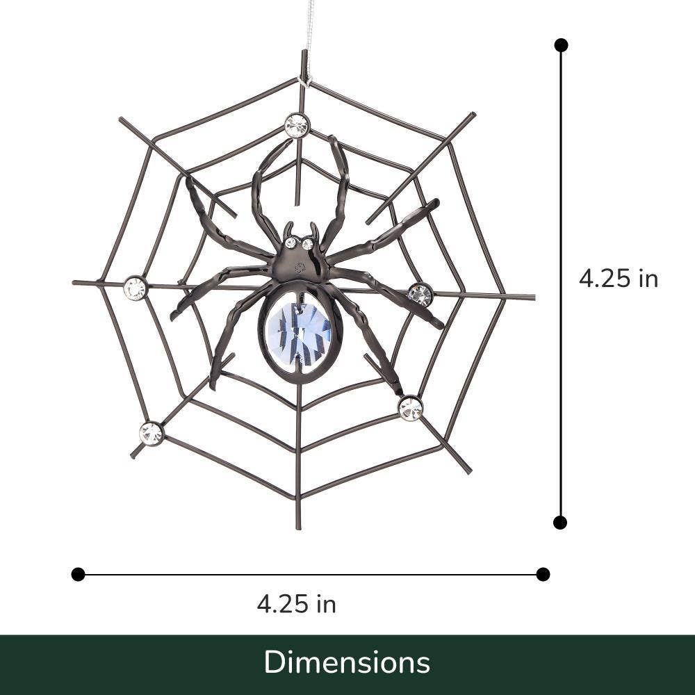 Matashi - Wholesale Ornament - Matashi Black Spider Ornament with Crystal Accents1