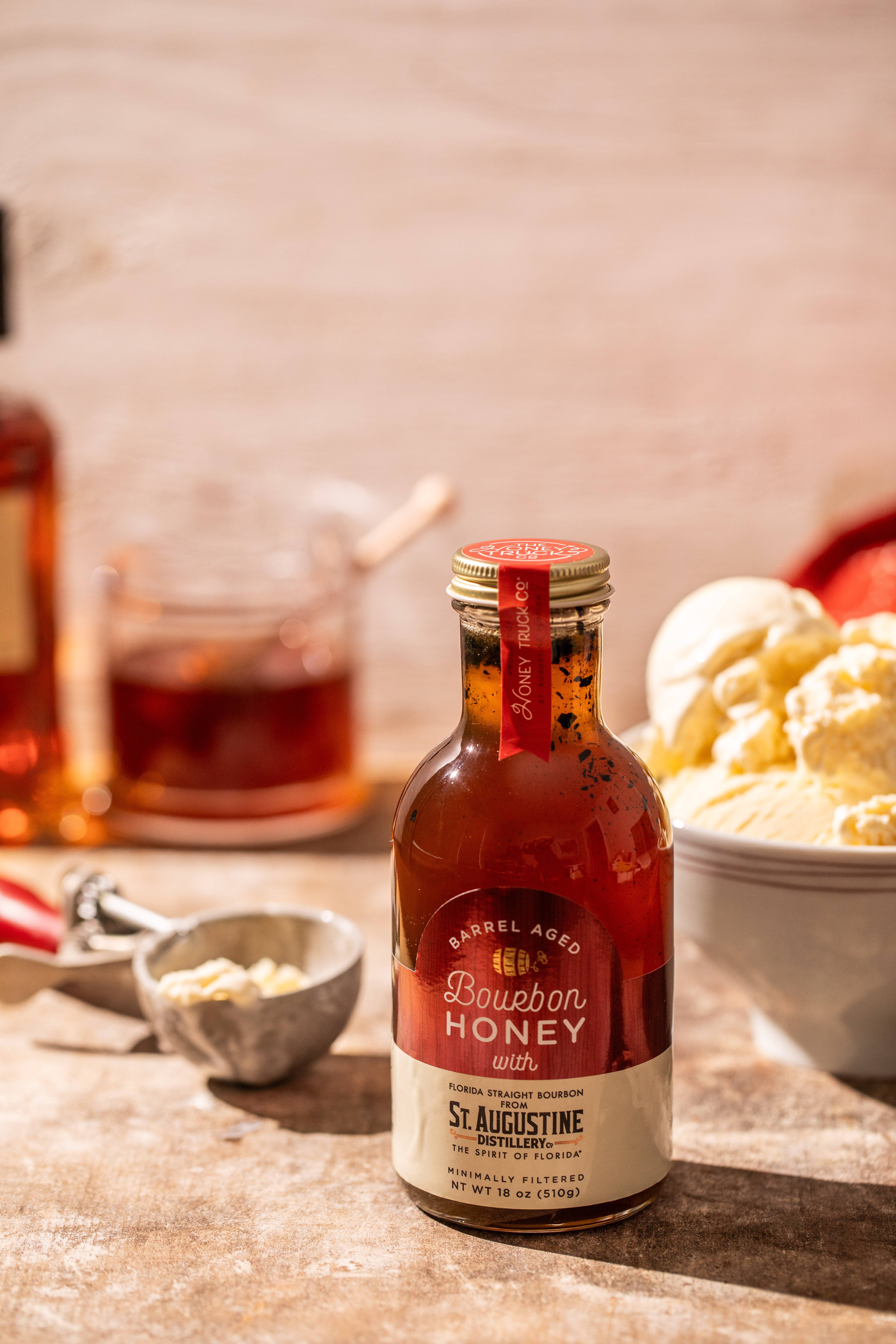 Honey Truck Company - Wholesale Honey - Bourbon Honey | Raw, Unfiltered, | 12-pack | 18 oz 4