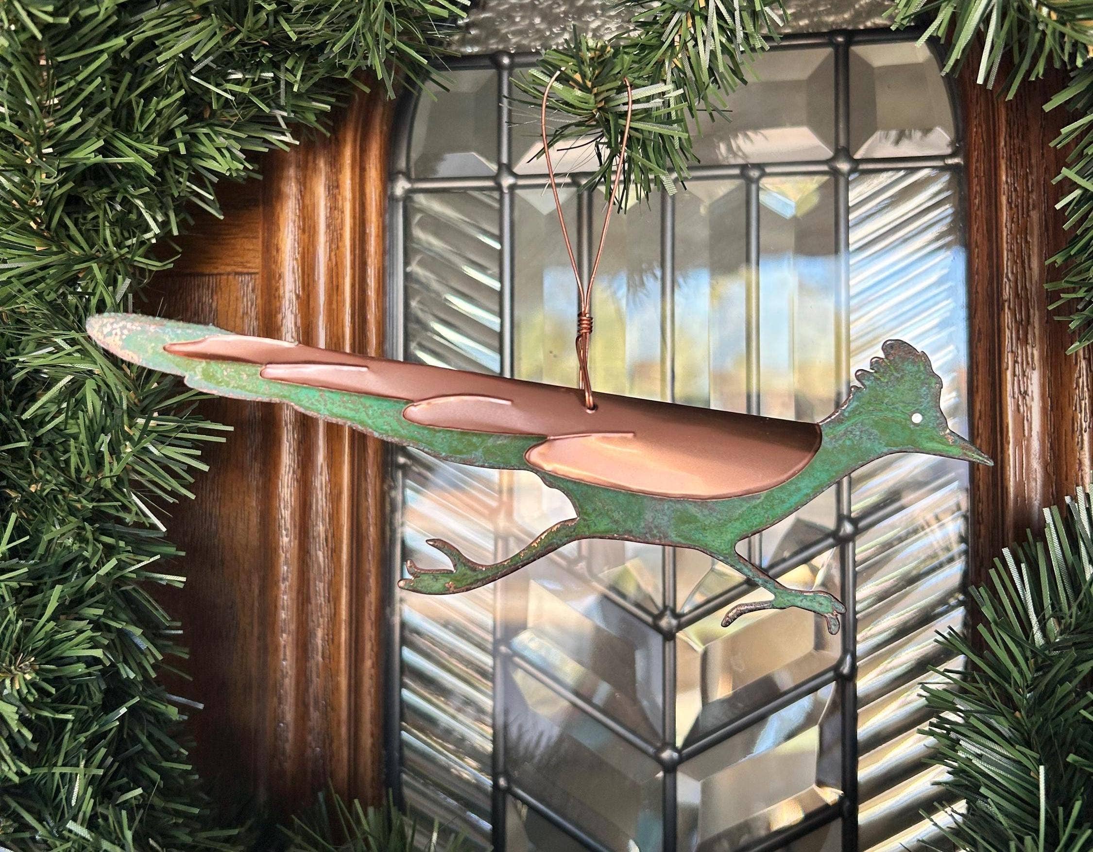 Dos Damas Designs - Wholesale Ornament - Roadrunner Copper Christmas Ornament4