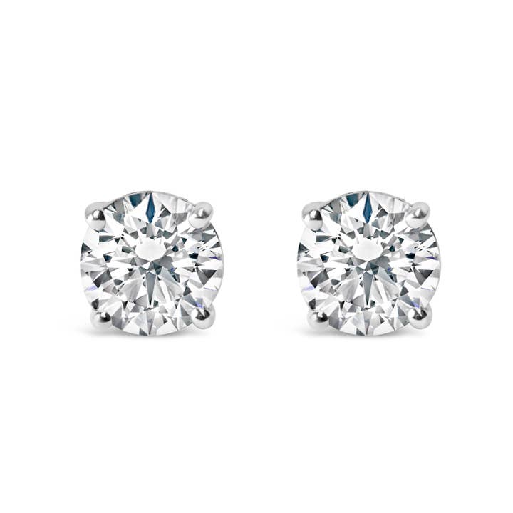 Infinite Jewels - Wholesale Stud/Post Earrings - 14K Gold 1.0 Carat Lab Grown Diamond Solitaire Stud Earrings