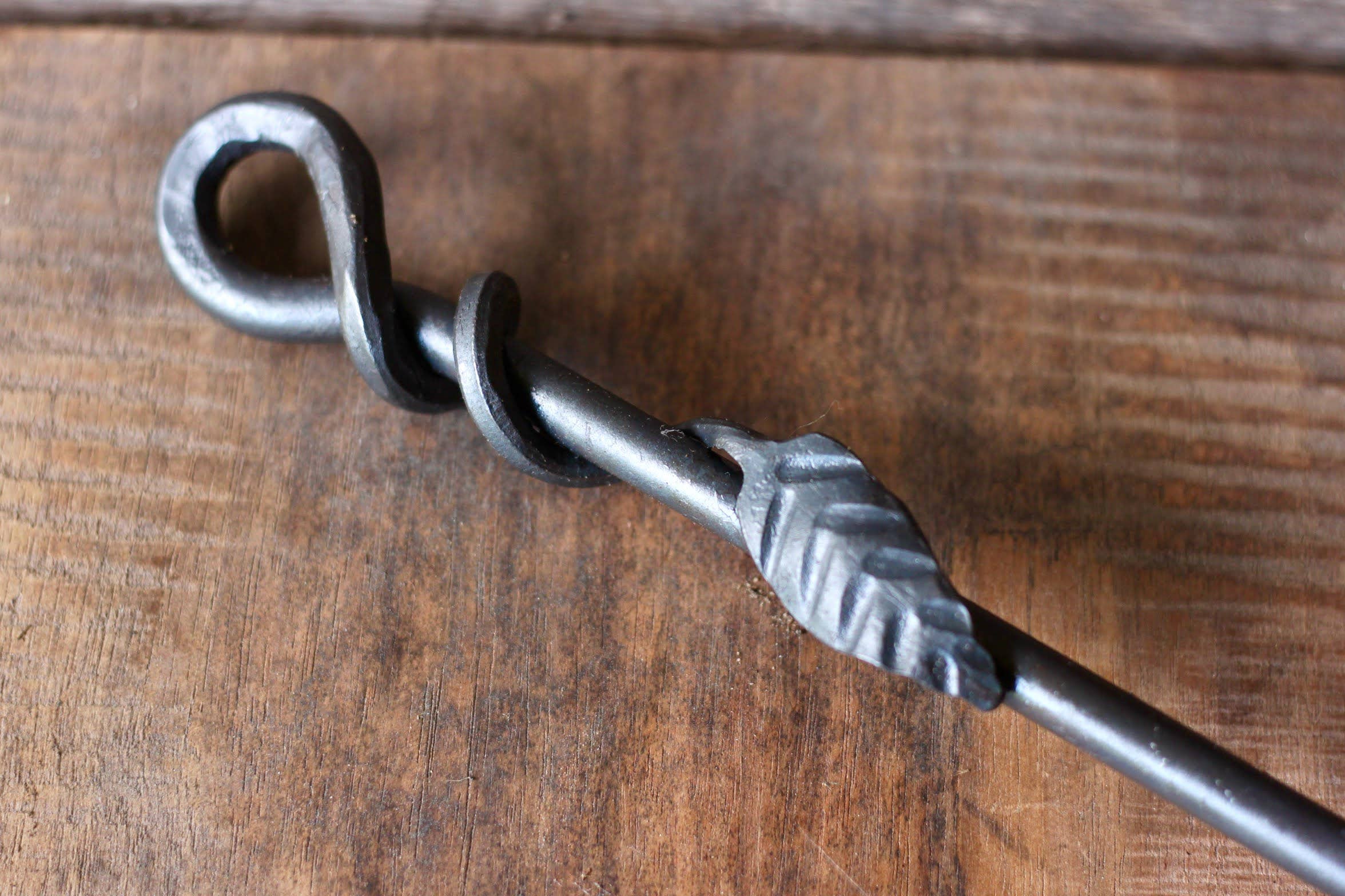 Wicks Forge - Wholesale Kitchen Spoon - Egg Spoon - Leaf Handle2