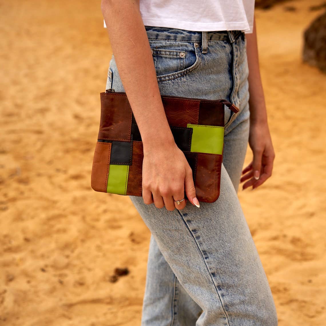 MLC - Wholesale Clutch Bag - Women's - Patchwork Perfection Leather Clutch0