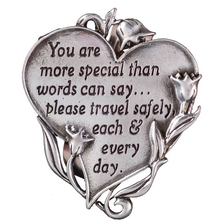 Abbey & CA Gift - Wholesale Car Decorative Charm - Unisex - You Are More Special Heart Visor Clip