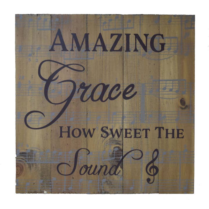 16" x 16" Fantastisk Nåde Silketrykt Trævægplakette for engroshandel hos Tremont Floral Supplies