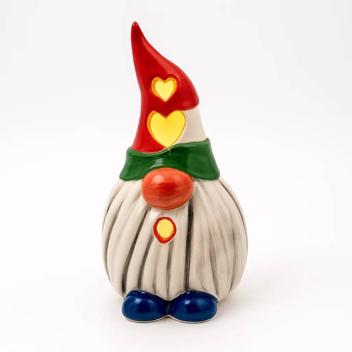 Gnomo Cerámica - Guardián del Coraje - 18cm Hecho en Italia para venta al por mayor de LUEM ART ceramiche e porcellane di Capodimonte Made In Italy