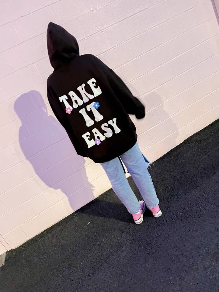 Sudadera con capucha Take it easy para venta al por mayor de judi k designs