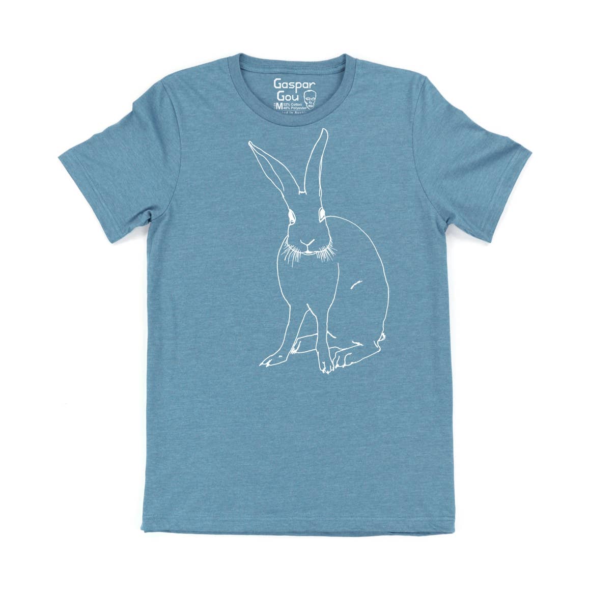 Gaspar Gou - Wholesale Screen Printed T-Shirt - Men's - Funny Bunny Charlie Tee4