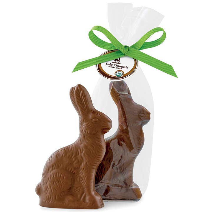 Easter Bunny 5" Classic Milk Chocolate, Organic for wholesale by Lake Champlain Chocolates