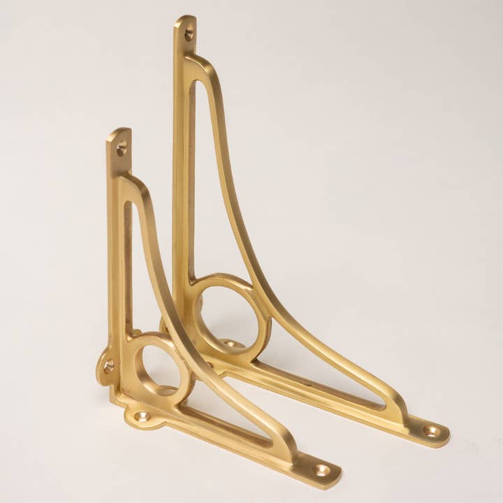 Brass bee - Wholesale Wall Mounted Shelf - Solid Brass Caraxes Shelf Brackets - Satin Brass