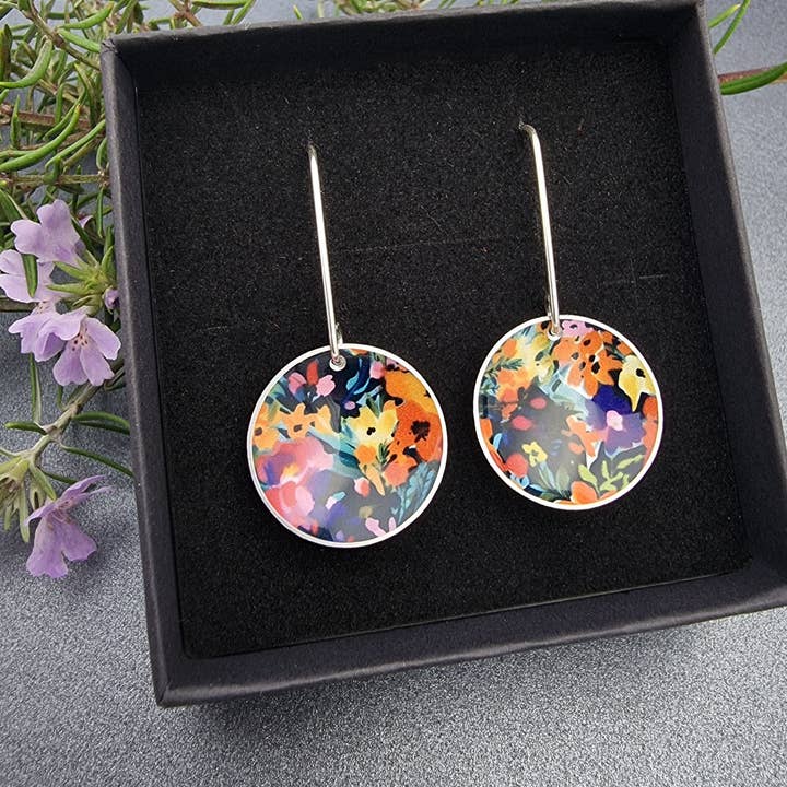 erin.k creative studio - Wholesale Dangle earrings - FLORETTE - Bouquet domed earrings3