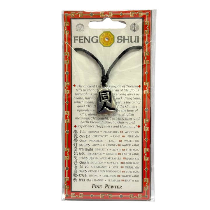 Collier Bohème en Étain Feng Shui Plaisir Équilibre USA-DDP pour la vente par Myth & Magik - Silver Jewellery Cavern Wholesale