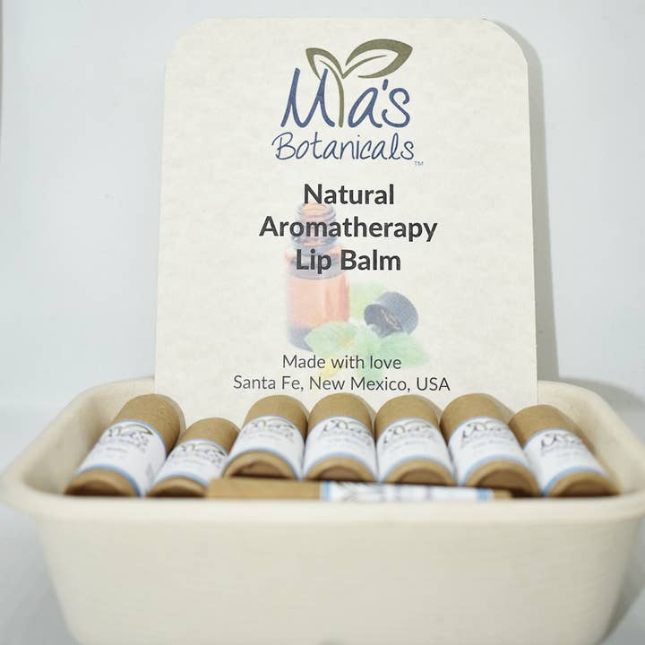 All Natural Aromatherapy Lip Balm - Mint - Vegan- Pack for wholesale by Mia's Botanicals Aromatherapy