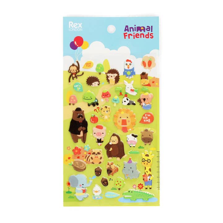 3D Puffy Stickers - Animal Friends for wholesale by Rex B2B - UK