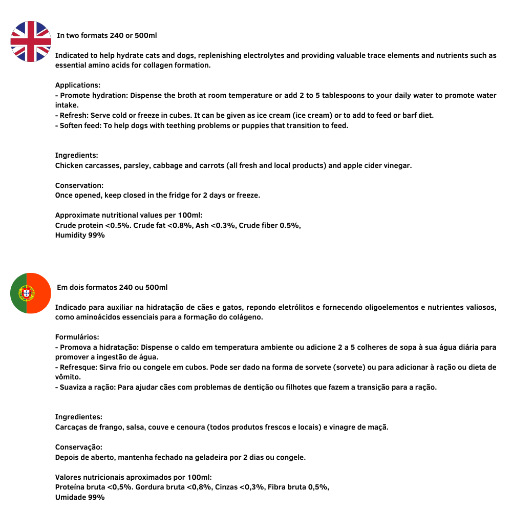 Waniyanpi – Großhandel Tiernahrung – Hund – Immunbrühe für Welpen und Kätzchen in 240 ml oder 500 ml3