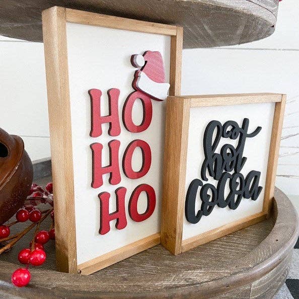 Nail and Hook Laser Cut Home Decor - Wholesale Sign - Christmas Mini Signs3