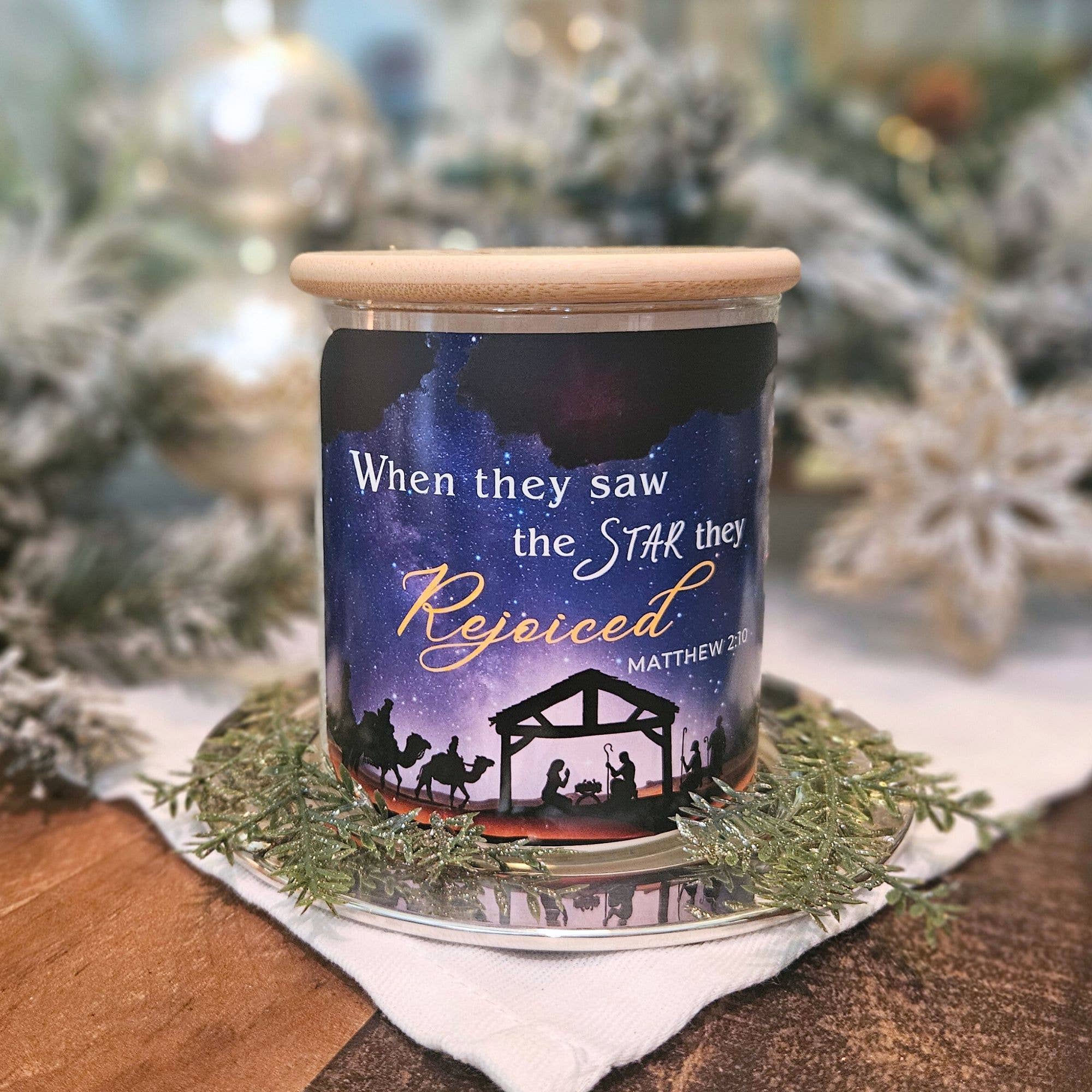 Lord's Light Candle - Wholesale Jar/Filled Candle - Nativity Soy Candle 14oz -Light & Reveal Star of Bethlehem3