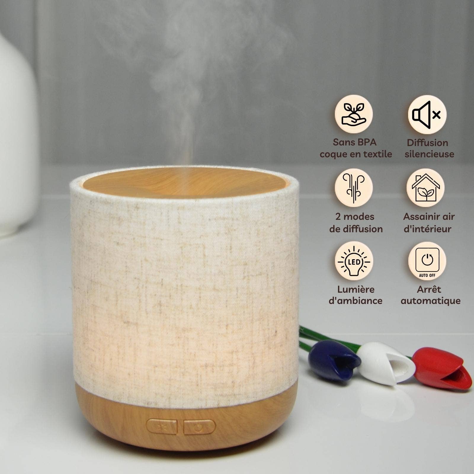 Zen'Arôme - Wholesale Electronic Diffuser - Alesia Linen Canvas Essential Oil Diffuser1