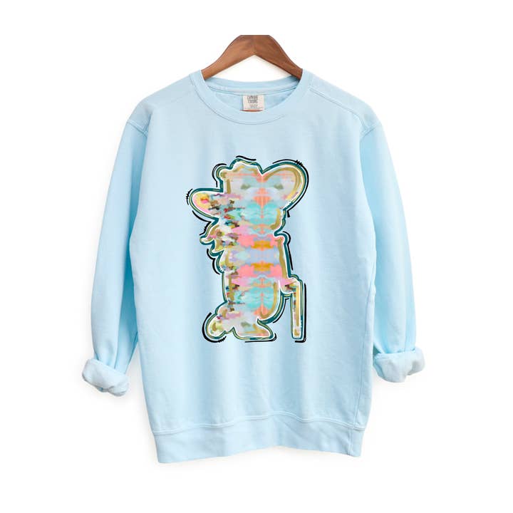 Gia Gifts Boutique - Wholesale Graphic Sweatshirt - Women's - Watercolor Ole Miss Colonel Reb Women's Sweatshirt Football