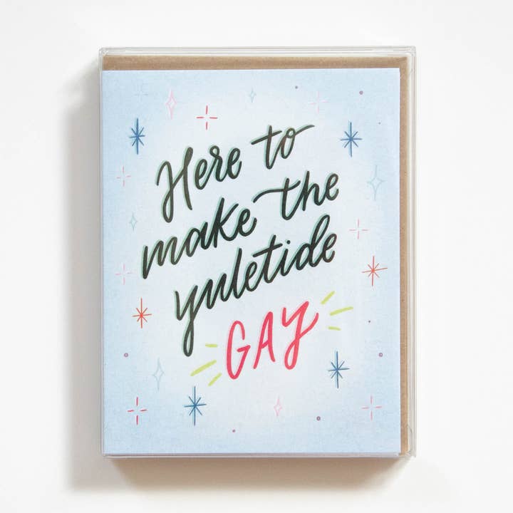 Gör Yuletide Gay Set med 8 Kort för wholesale av Lettering By KT