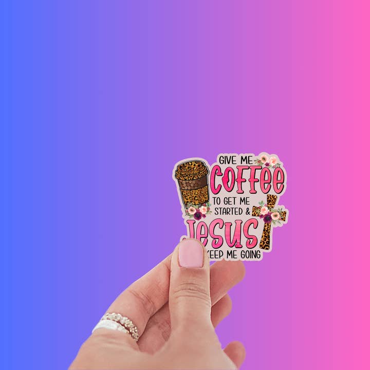 Jesus Keeps Me Going Christian Sticker for wholesale by Love Ann Joy Apparel, LLC