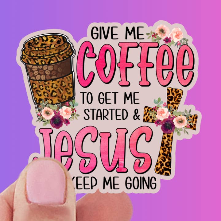 Jesus Keeps Me Going Christian Sticker for wholesale by Love Ann Joy Apparel, LLC