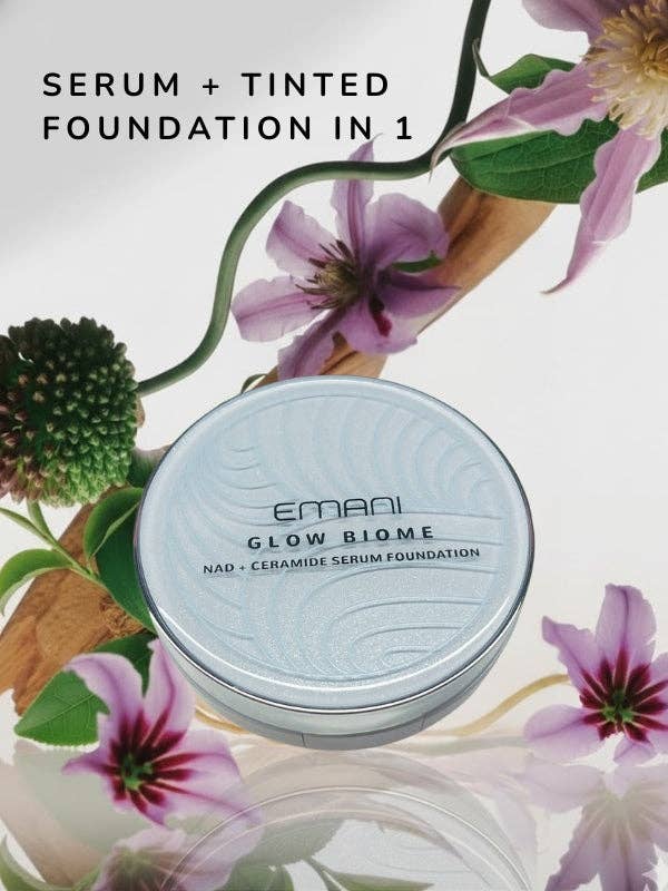 EMANI VEGAN COSMETICS - Vente Fonds de teint - Glow Biome Fond de Teint Sérum NAD+14