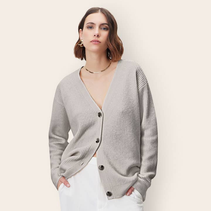Billie Chunky Boyfriend Cashmere Cardigan for wholesale by Italic
