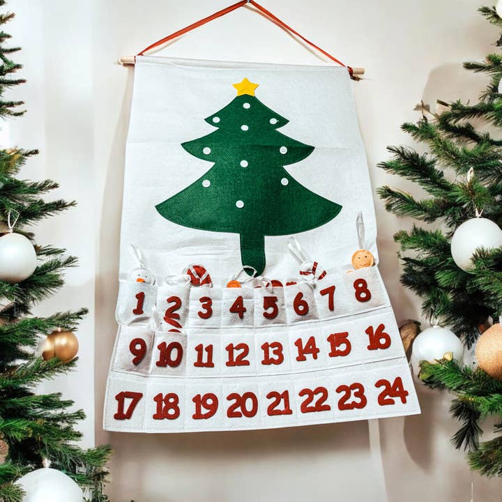 Gia Roma - Wholesale Advent calendar - Felt Advent Calendar with Handmade Plush Ornaments Reusable1