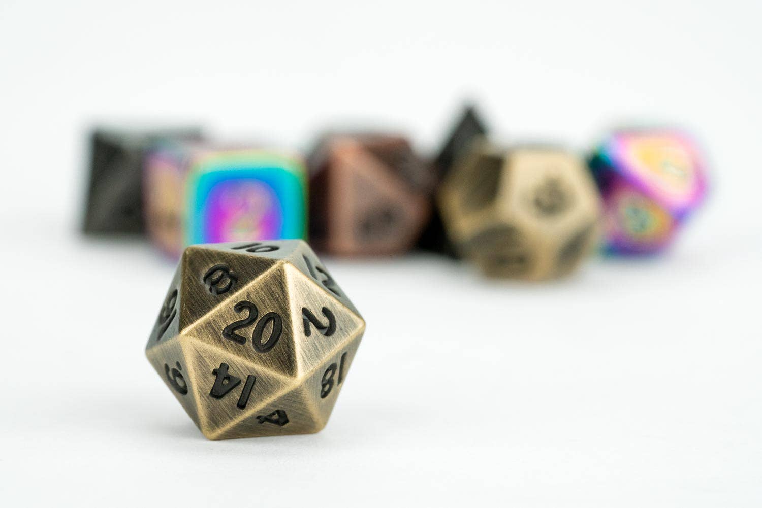 FanRoll by Metallic Dice Games – wholesale Tärning – Mystery Misfit Mini Metal Polyhedral Tärningsset6