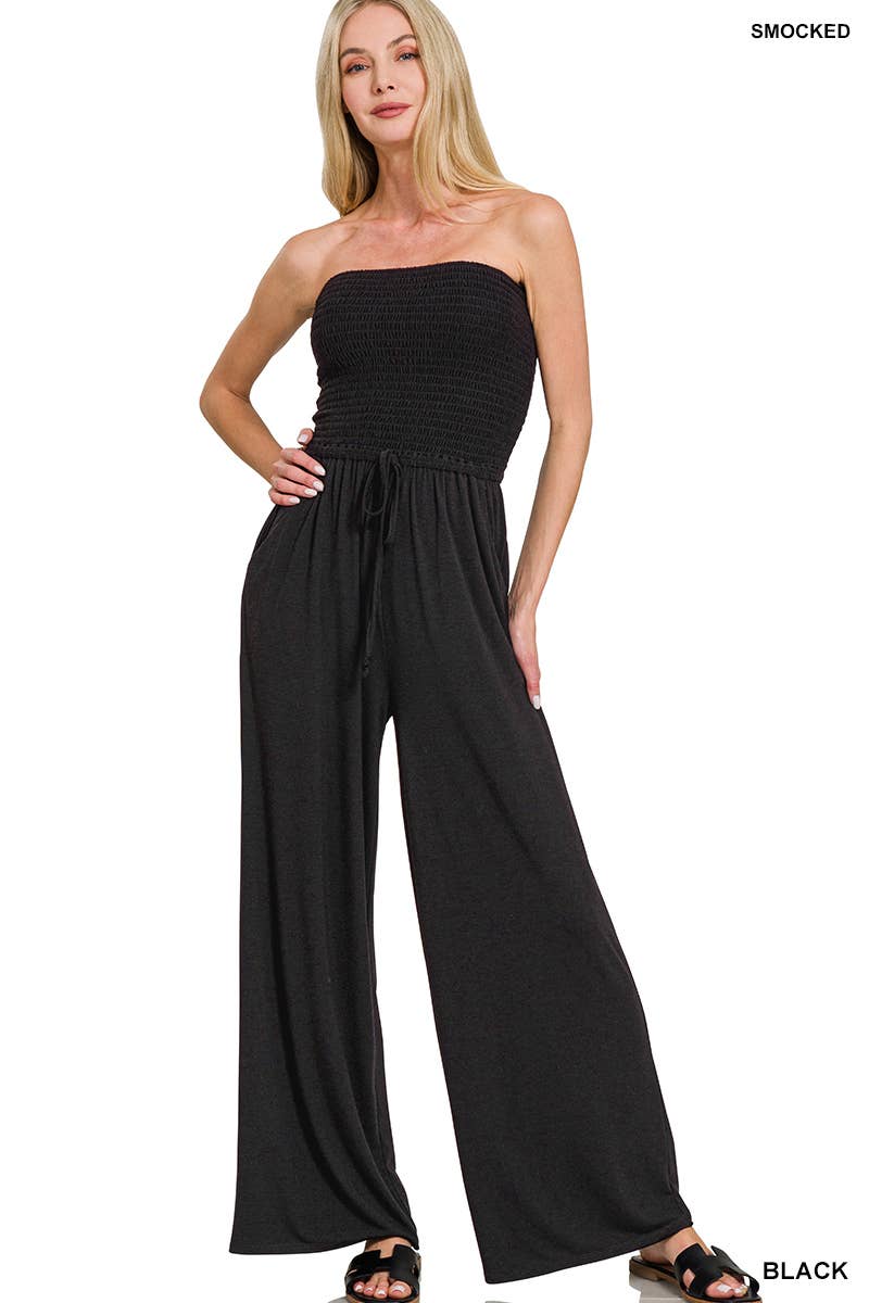 Vanilla Monkey - Wholesale Jumpsuit - Women's - Smocked Tube Top Jumpsuit1